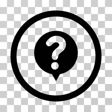 Durum sorgu yuvarlak vektör simgesi