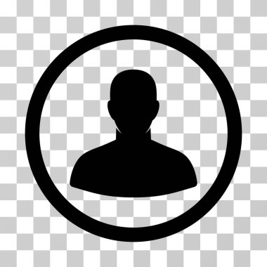 Kullanıcı yuvarlak vektör simgesi