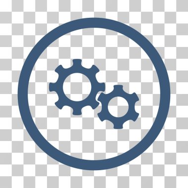 Gears'ı yuvarlak vektör simgesi