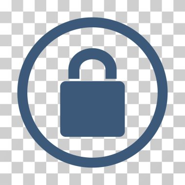Kilit yuvarlak vektör simgesi