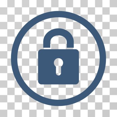 Kilit anahtar deliği yuvarlak vektör simgesi