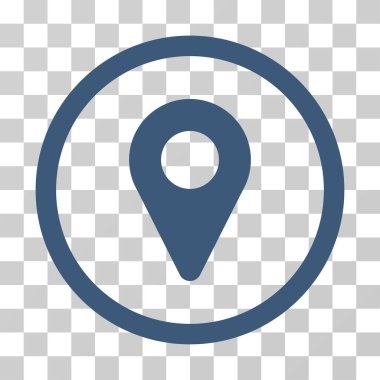 Harita işaretleyici yuvarlak vektör simgesi