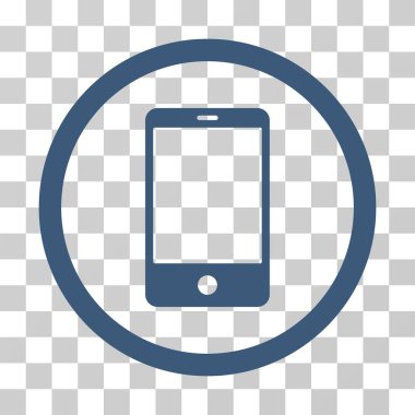 Smartphone yuvarlak vektör simgesi