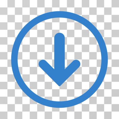 Yuvarlak vektör simgesi aşağı ok