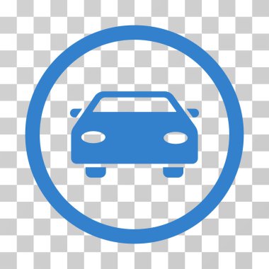 Araba yuvarlak vektör simgesi