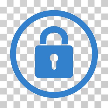 Kilit anahtar deliği yuvarlak vektör simgesi