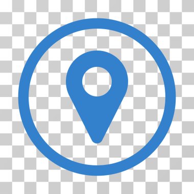 Harita işaretleyici yuvarlak vektör simgesi