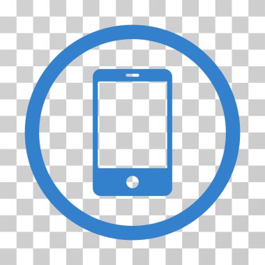 Smartphone yuvarlak vektör simgesi