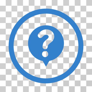 Durum sorgu yuvarlak vektör simgesi