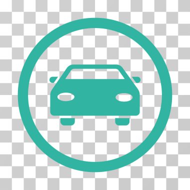 Araba yuvarlak vektör simgesi