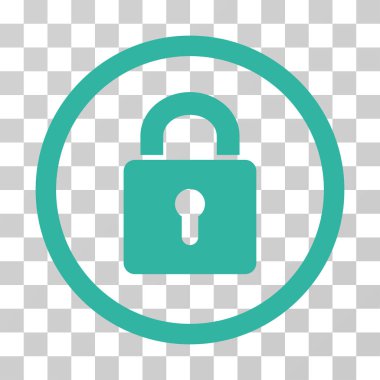 Kilit anahtar deliği yuvarlak vektör simgesi