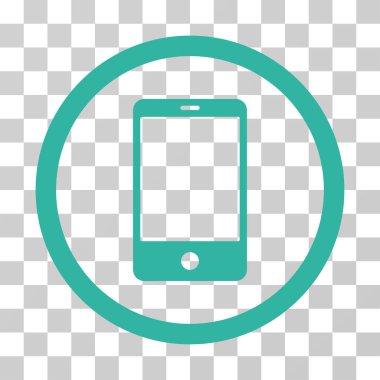 Smartphone yuvarlak vektör simgesi