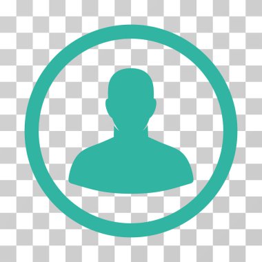 Kullanıcı yuvarlak vektör simgesi