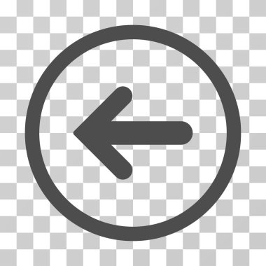 Ok sol vektör simge yuvarlak