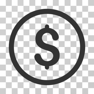 Doları yuvarlak vektör simgesi