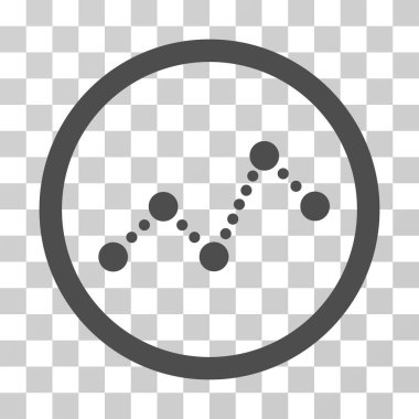 Noktalı grafik yuvarlak vektör simgesi