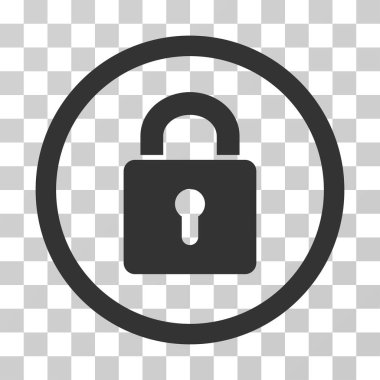 Kilit anahtar deliği yuvarlak vektör simgesi