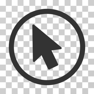 Fare işaretçisini yuvarlak vektör simgesi