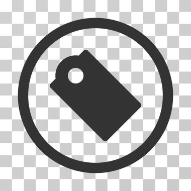 Etiketi yuvarlak vektör simgesi