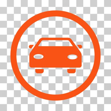 Araba yuvarlak vektör simgesi