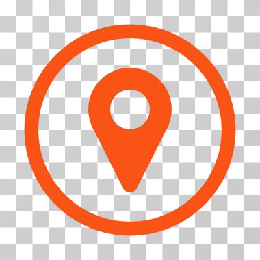 Harita işaretleyici yuvarlak vektör simgesi