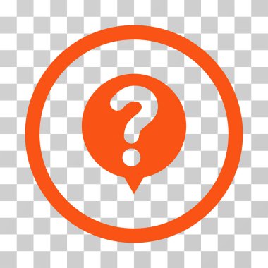 Durum sorgu yuvarlak vektör simgesi