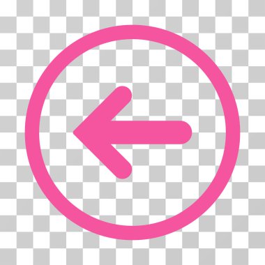 Ok sol vektör simge yuvarlak