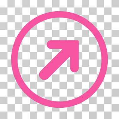 Yuvarlak vektör simgesi sağ yukarı ok