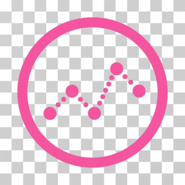 Noktalı grafik yuvarlak vektör simgesi