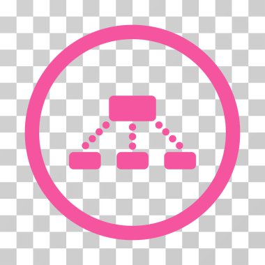 Hiyerarşi yuvarlak vektör simgesi