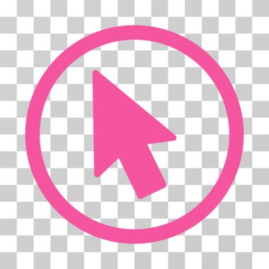 Fare işaretçisini yuvarlak vektör simgesi