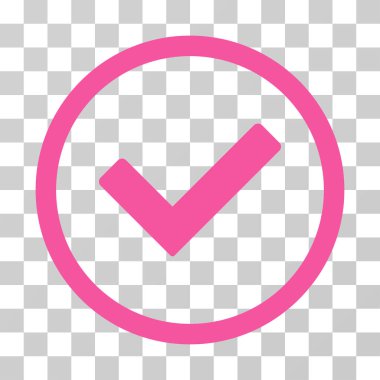 Tamam yuvarlak vektör simgesi