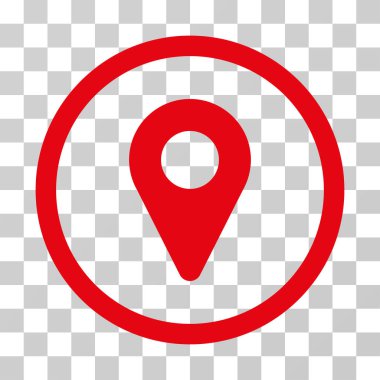 Harita işaretleyici yuvarlak vektör simgesi