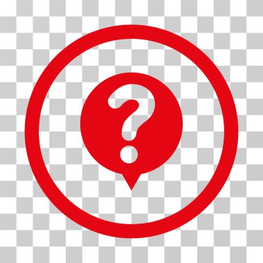 Durum sorgu yuvarlak vektör simgesi