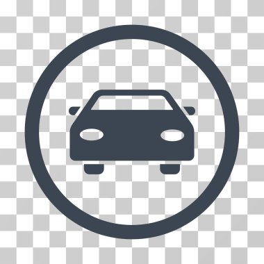 Araba yuvarlak vektör simgesi