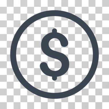 Doları yuvarlak vektör simgesi