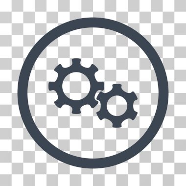 Gears'ı yuvarlak vektör simgesi