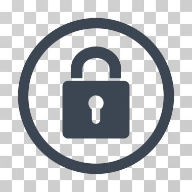 Kilit anahtar deliği yuvarlak vektör simgesi