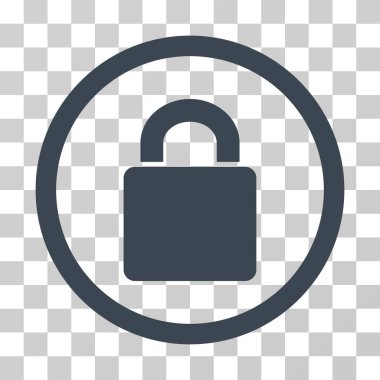 Kilit yuvarlak vektör simgesi