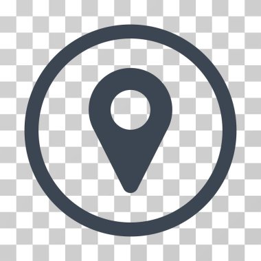 Harita işaretleyici yuvarlak vektör simgesi