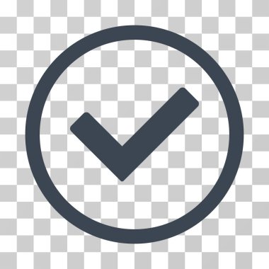 Tamam yuvarlak vektör simgesi