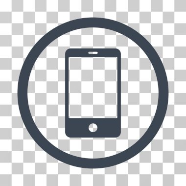 Smartphone yuvarlak vektör simgesi