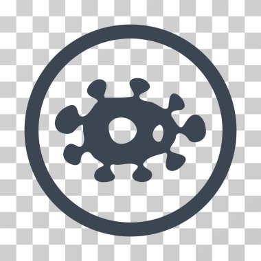 Virüs yuvarlak vektör simgesi