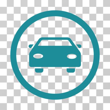 Araba yuvarlak vektör simgesi