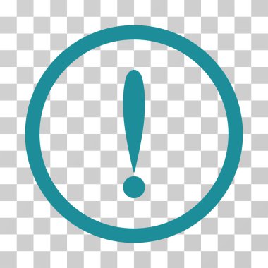 Ünlem işareti vektör simge yuvarlak