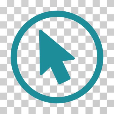 Fare işaretçisini yuvarlak vektör simgesi