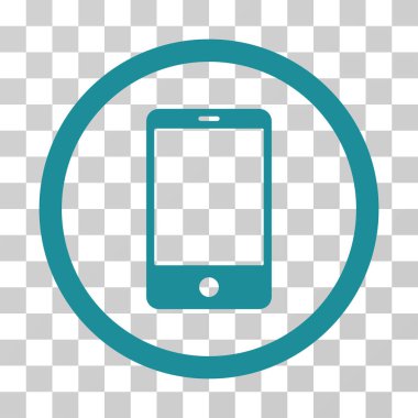 Smartphone yuvarlak vektör simgesi