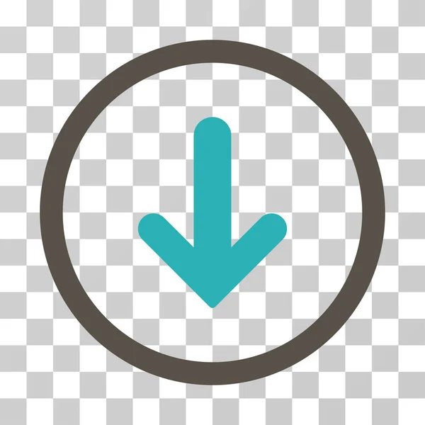 Flecha hacia abajo redondeado Vector icono — Vector de stock