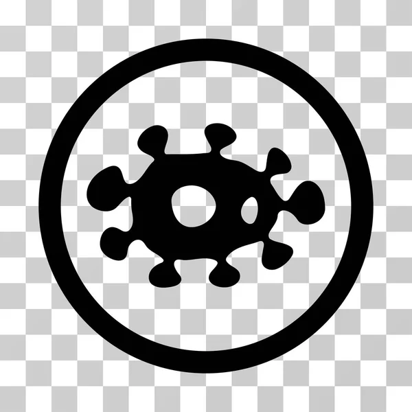 Virus redondeado Vector icono — Vector de stock