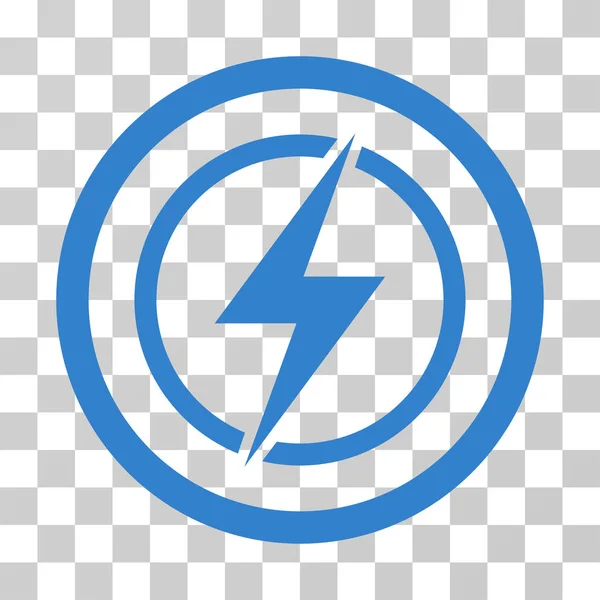 Icono vectorial redondeado de peligro eléctrico — Vector de stock